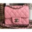 Chanel Lambskin Mini Classic Flap Bag A1115 Pink CE04211