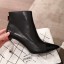 Chanel Lambskin Pearl Heel Short Boots G35548 Black 2020 Collection CE02902