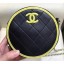 Chanel Lambskin Round Clutch With Chain Bag AP0060 Black 2019 CE01814
