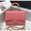 Chanel Lambskin Wallet on Chain With Round Handle AP1177 Pink 2020 Collection CE03925