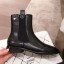 Chanel Leather Camellia Slip-on Flat Short Boots Black 2019 Collection CE01047