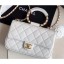 Chanel Medium Flap Bag with Circle Handle AS1358 White 2020 CE03575