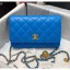 Chanel Metal Wallet on Chain WOC Bag AP1450 Blue 2020 Collection CE04183