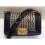Chanel Metallic Boy Small Flap Bag Black/Gold 2019 CE02720