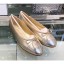 Chanel Metallic Leather Ballerinas G02819 Gold 2019 CE00870
