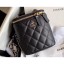 Chanel Mini Vanity with Classic Chain Bag AP1466 Caviar Leather Black 2020 CE04139