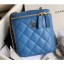 Chanel Mini Vanity with Classic Chain Bag AP1466 Caviar Leather Blue 2020 CE01260