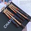 Chanel Multicolor Crystal Tassel Earrings Gold/Yellow/Blue 2019 Collection CE02912