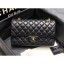 Chanel original quality Medium Classic Flap Bag 1112 black in sheepskin with gold Hardware CE02133