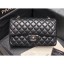 Chanel original quality Medium Classic Flap Bag 1112 black in sheepskin with silver Hardware CE03930