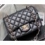 Chanel Original Quality Mini Classic Flap Bag 1115 in Sheepskin Black with Silver Hardware CE03635