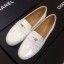 Chanel Patent Calfskin Flat Loafers G35110 White 2020 Collection CE03710