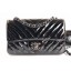 Chanel Patent Leather Small Classic Flap Bag A1116 Chevron Black CE02353