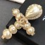 Chanel Pearl Crystal Cross Brooch 2019 Collection CE03188