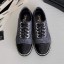 Chanel Pearl Fabric Sneakers Navy Blue 2020 Collection CE01214