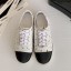 Chanel Pearl Fabric Sneakers White 2020 Collection CE00831
