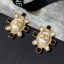 Chanel Pearl Stud Earrings Black/Pearly White 2019 Collection CE01291