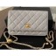 Chanel Pearl Wallet on Chain WOC Bag AP1450 Gray 2020 CE04320