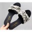 Chanel Pearls Mules Slipper Sandals Black 2019 CE00945