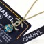 Chanel Pendant Necklace AB0584 Gold/Pearly White/Blue/Crystal 2019 Collection CE04347