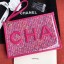 Chanel PVC and Tweed Large Pouch AP0360 Pink 2019 Collection CE03078