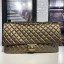 Chanel Quilted Calfskin Maxi Classic Flap Boarding Bag A91169 Champagne Gold 2020 Collection CE01059