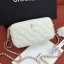 Chanel Quilted Calfskin Pearl Clutch with Chain White 2020 Collection CE02889