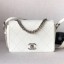 Chanel Quilted Flap Bag AS0574 White 2019 Collection CE03767