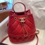Chanel Quilted Grained Calfskin Small Drawing Bucket Bag AS0894 Red 2019 Collection CE00755