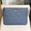 Chanel Quilted Lambskin 19 Pouch A86088 Blue 2019 Collection CE04323