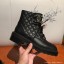 Chanel Quilted Lambskin Chain CC Lace-ups Short Boots G36424 Black 2020 Collection CE00765