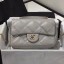 Chanel Quilted Lambskin Classic Small Flap Bag with Top Handle AS1114 Gray 2019 Collection CE02534