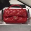 Chanel Quilted Lambskin Classic Small Flap Bag with Top Handle AS1114 Red 2019 Collection CE01789