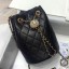 Chanel Quilted Lambskin Drawstring Bucket Bag with Crystal Ball Charm AS1894 Black 2020 Collection CE03604