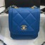 Chanel Quilted Lambskin Vertical Flap Bag AS1895 Blue 2020 Collection CE03468