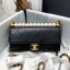 Chanel Quilted Leather Pearl Clutch with Chain AP1001 Black 2019 Collection CE02807