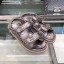 Chanel Quilted Strap Flat Sandals G3445 Silver 2020 Collection CE03360