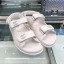 Chanel Quilted Strap Flat Sandals G3445 White 2020 Collection CE01095