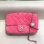 Chanel Quilted Velvet Flap Bag with Crystal Ball AS1787 Pink 2020 Collection CE02265