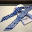 Chanel Quilting CC Print Silk Slim Bandeau Scarf 5x120cm Navy Blue 2020 Collection Scarf CE01460