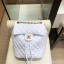 Chanel Quilting sheepskin Backpack Bag A91121 white with gold hardware CE03954