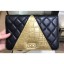 Chanel Reissue 2.55 Lambskin and Crocodile Embossed Calfskin Wallet on Chain WOC Bag AP0612 Black/Gold 2019 CE03686