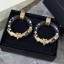 Chanel Resin Carve Metal Hoop Earrings 2019 Collection CE00918