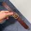 Chanel Reversible Calfskin Belt 30mm with CC Buckle Burgundy Collection CE01612