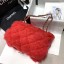 Chanel Shearling Lambskin Medium Flap Bag AS1063 Red 2019 Collection CE02810