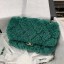 Chanel Shearling Lambskin Small Flap Bag AS1199 Green 2019 Collection CE03365