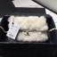 Chanel Shearling Lambskin Small Flap Bag AS1199 White 2019 Collection CE01721