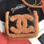 Chanel Shearling Sheepskin and Vintage Leather Flap Bag AS0321 Black/Brown 2019 Collection CE02179