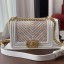 Chanel Small Boy Chanel Handbag A67085 White 2019 Collection CE01866