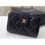 Chanel Small Card Holder 31522 Grained Calfskin Black CE01879